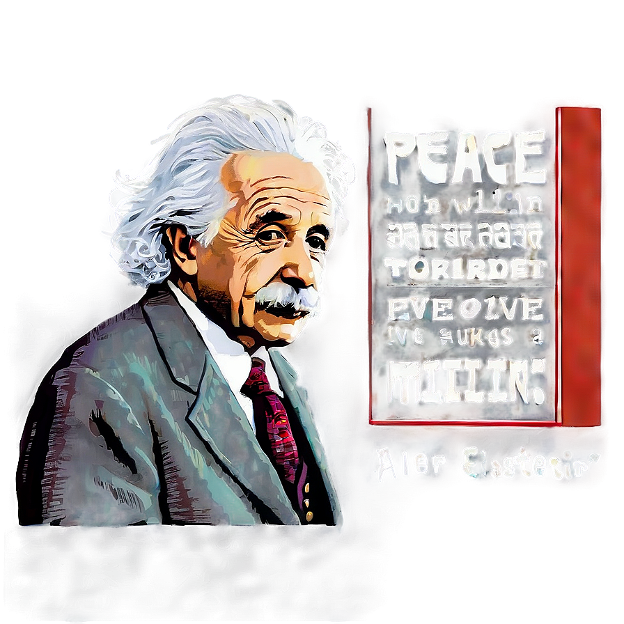 Albert Einstein Peace Quote Png Qxg PNG image