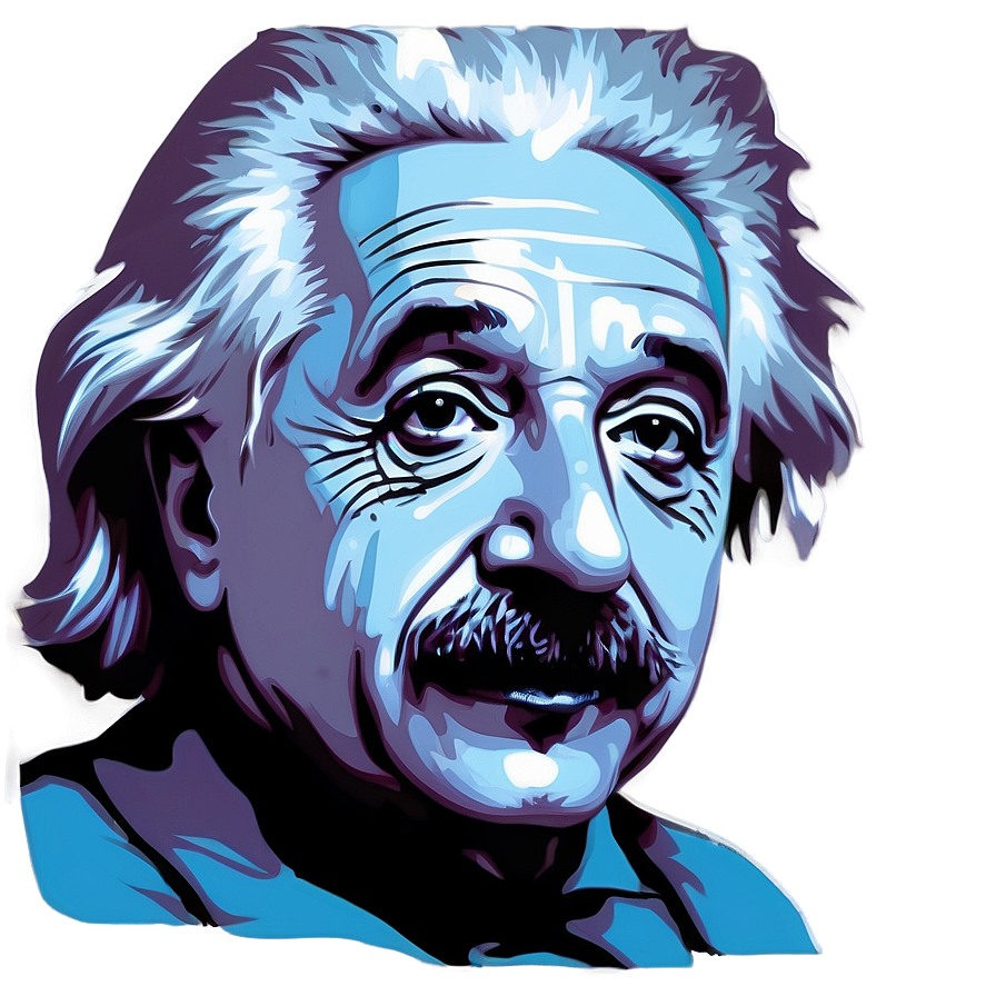 Albert Einstein Pop Art Png 06122024 PNG image