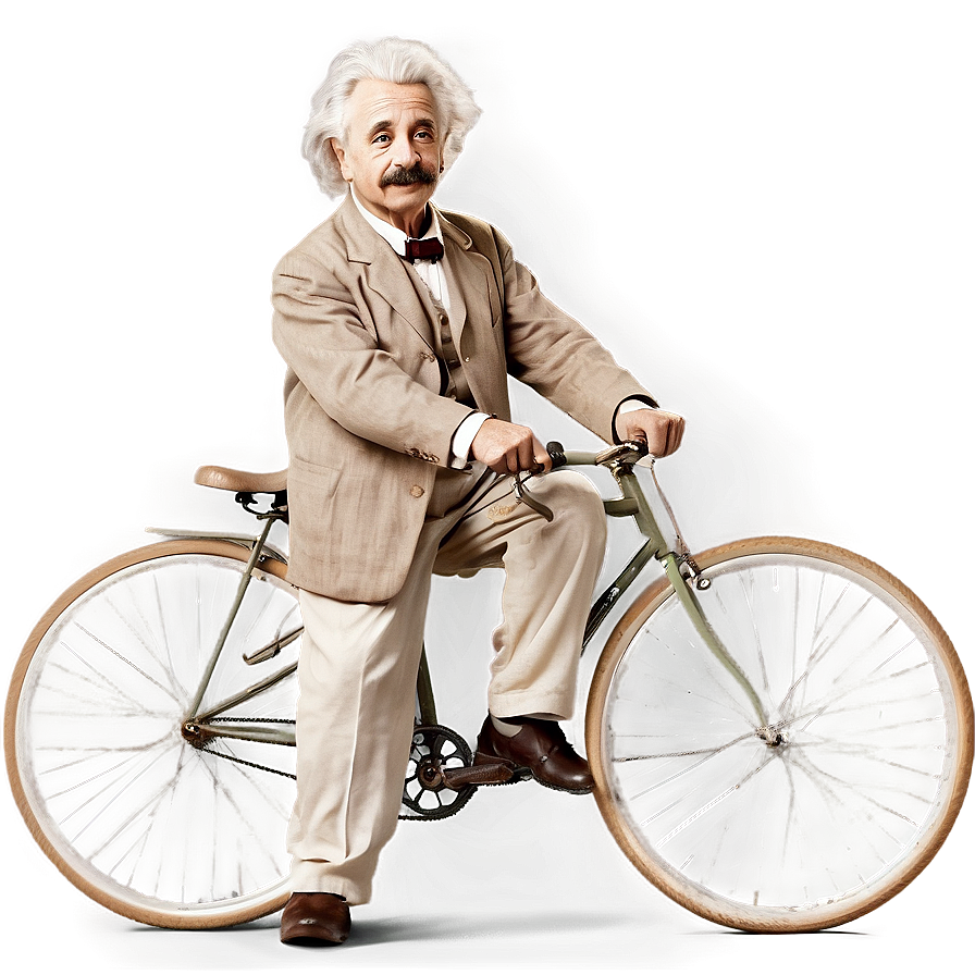 Albert Einstein With Bicycle Png 56 PNG image