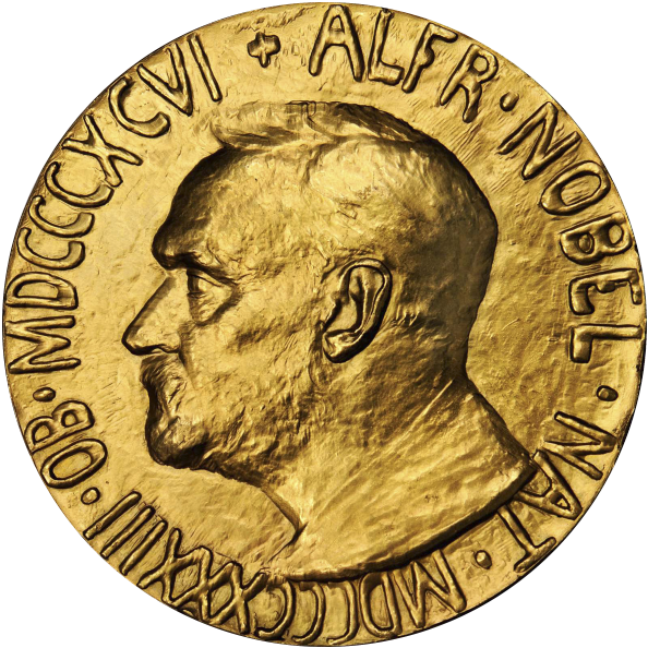 Alfred Nobel Gold Medal PNG image