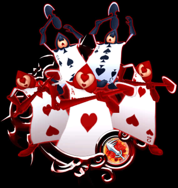 Alice In Wonderland Card Soldiers PNG image