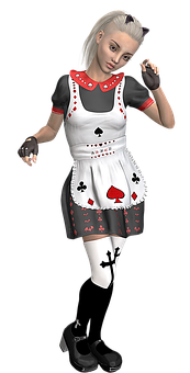 Alice Inspired3 D Character PNG image