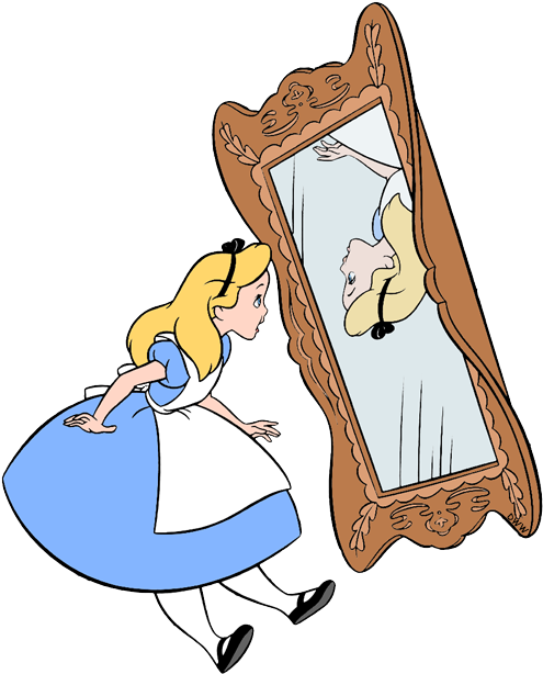 Alice Looking Throughthe Looking Glass PNG image