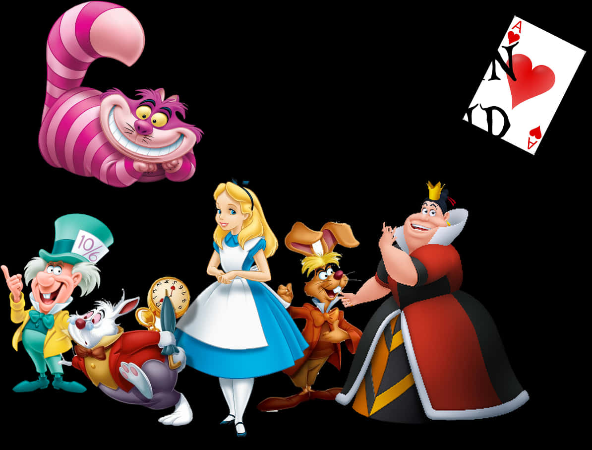 Alicein Wonderland Characters PNG image