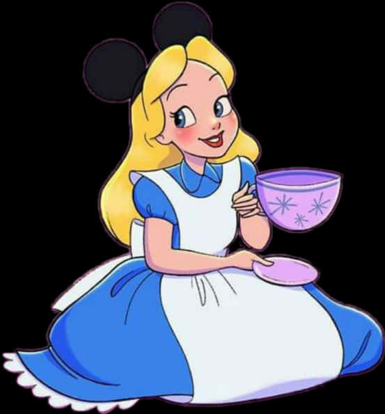 Alicein Wonderland Tea Time PNG image