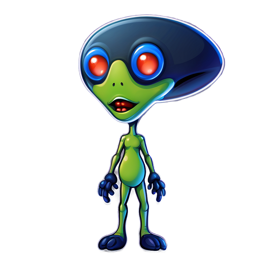 Alien Cartoon With Antenna Png 84 PNG image