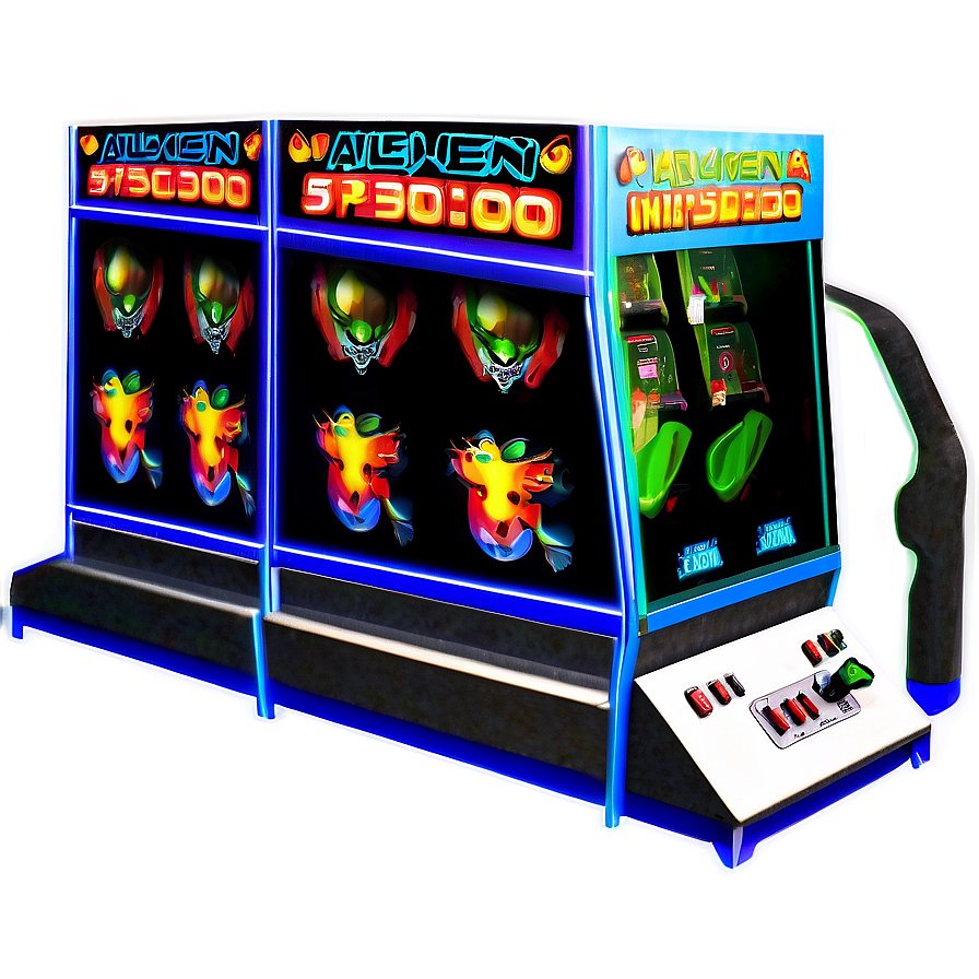 Alien Invasion Arcade Game Png Wbd53 PNG image