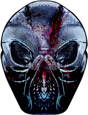 Alien Skull Artwork PNG image