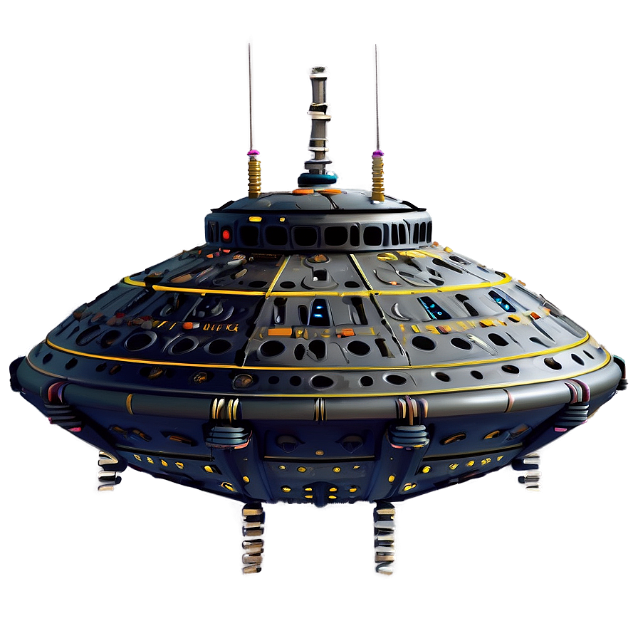 Alien Tech Flying Saucer Png 06202024 PNG image