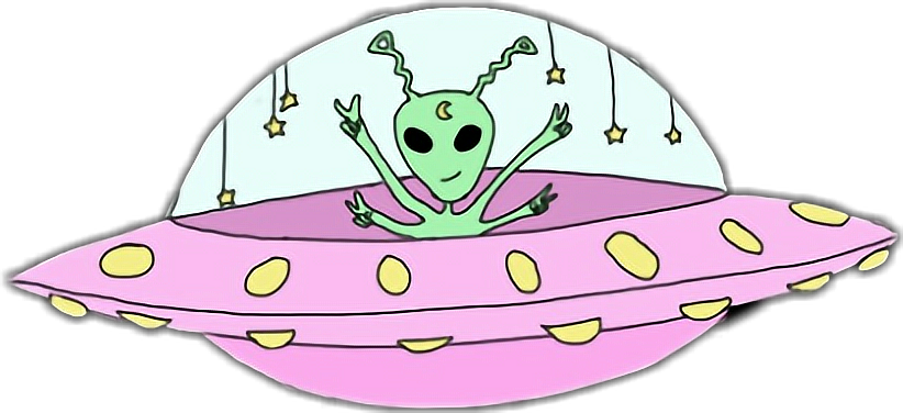 Alien Waving Goodbyefrom U F O PNG image