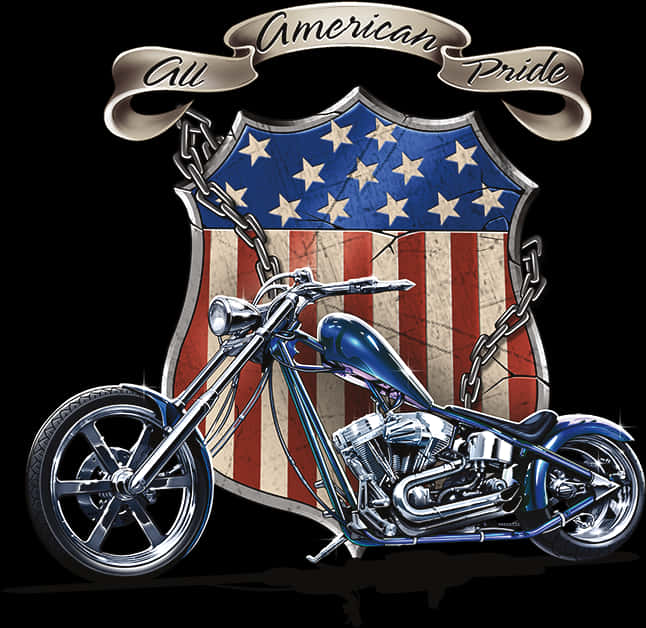 All American Pride Motorcycle PNG image