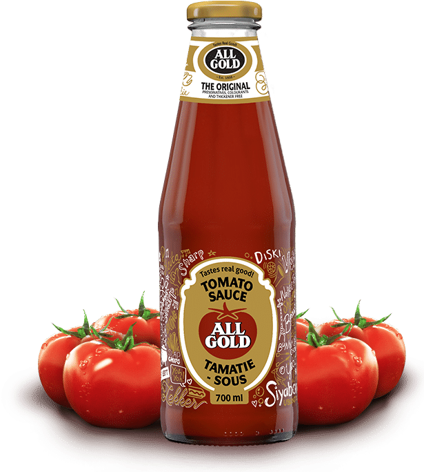 All Gold Tomato Sauce Bottle PNG image