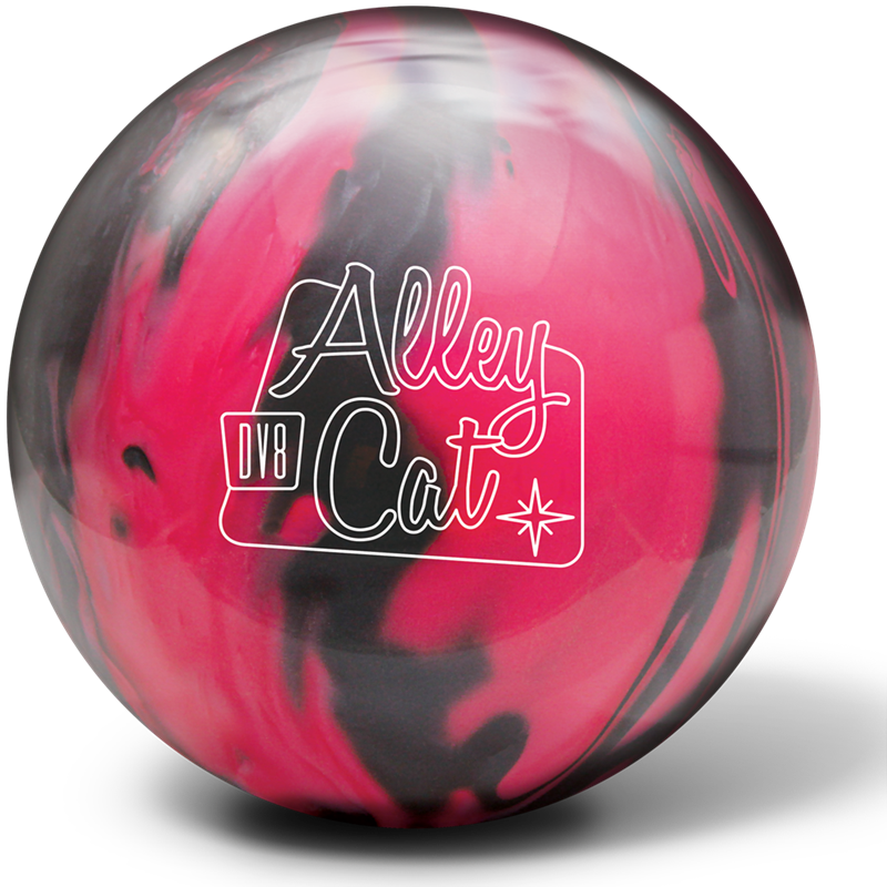 Alley Cat Pink Black Bowling Ball PNG image