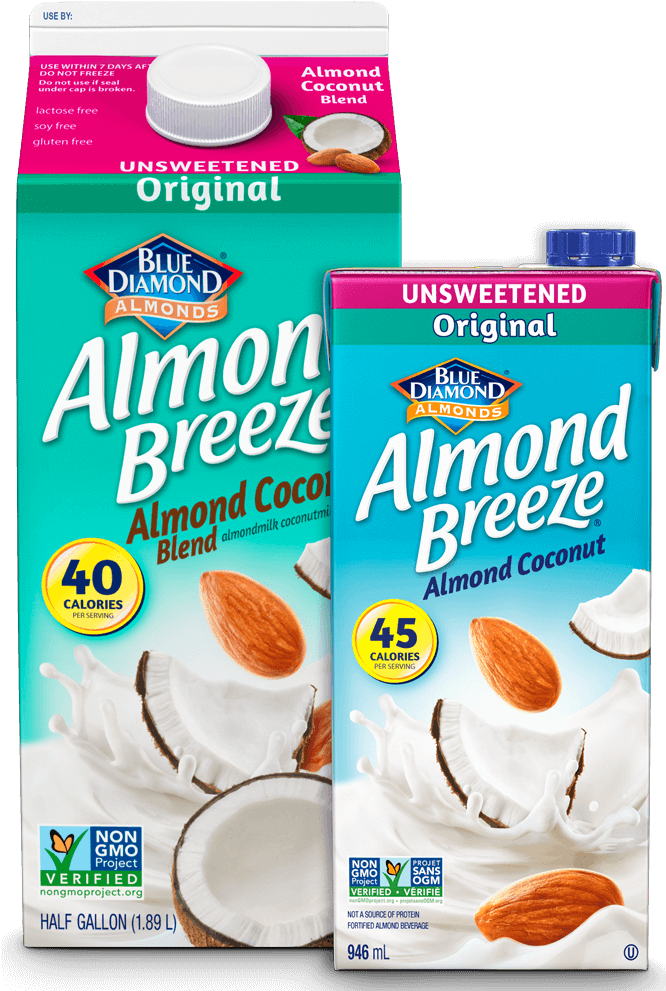 Almond Breeze Almond Coconut Milk Products PNG image