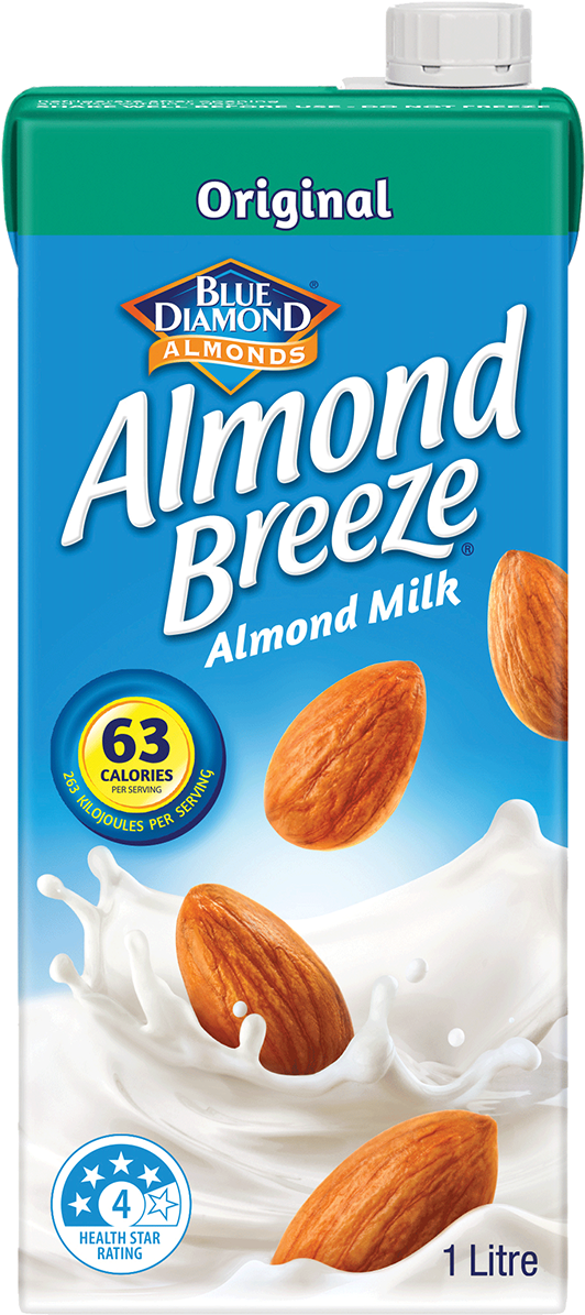 Almond Breeze Original Almond Milk Packaging PNG image