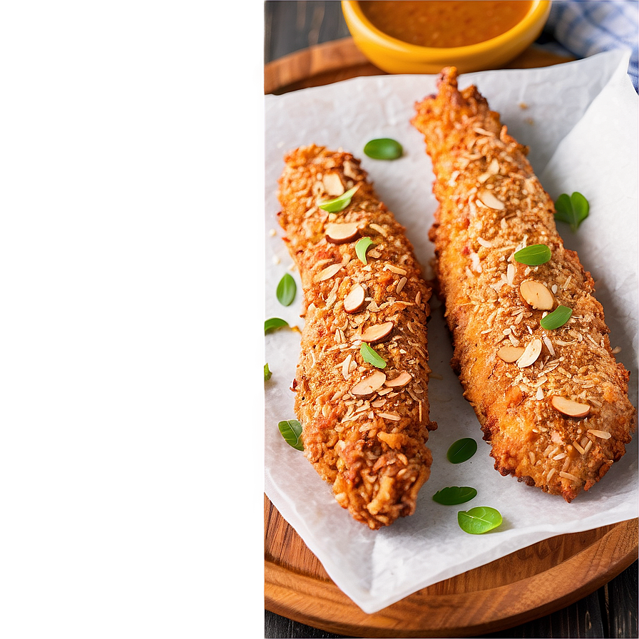 Almond Crusted Chicken Tenders Png Kao98 PNG image