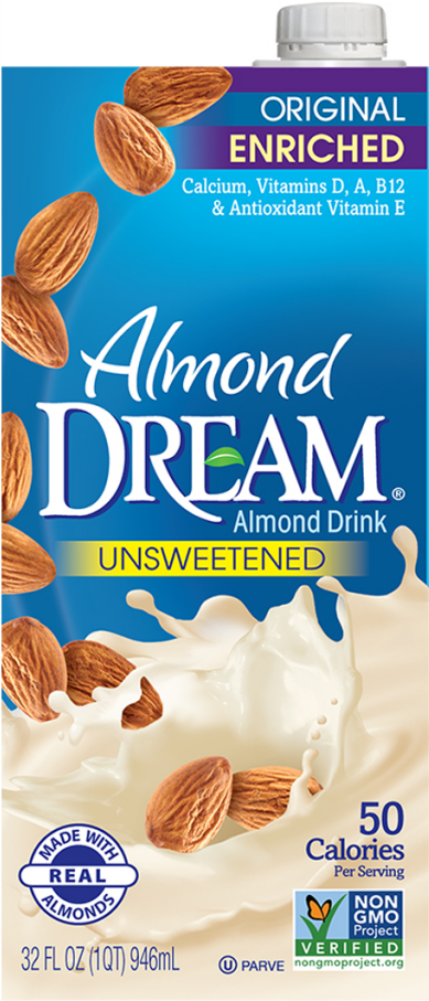 Almond Dream Original Enriched Unsweetened Almond Drink PNG image