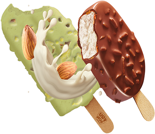 Almond Pistachio Ice Cream Bars PNG image