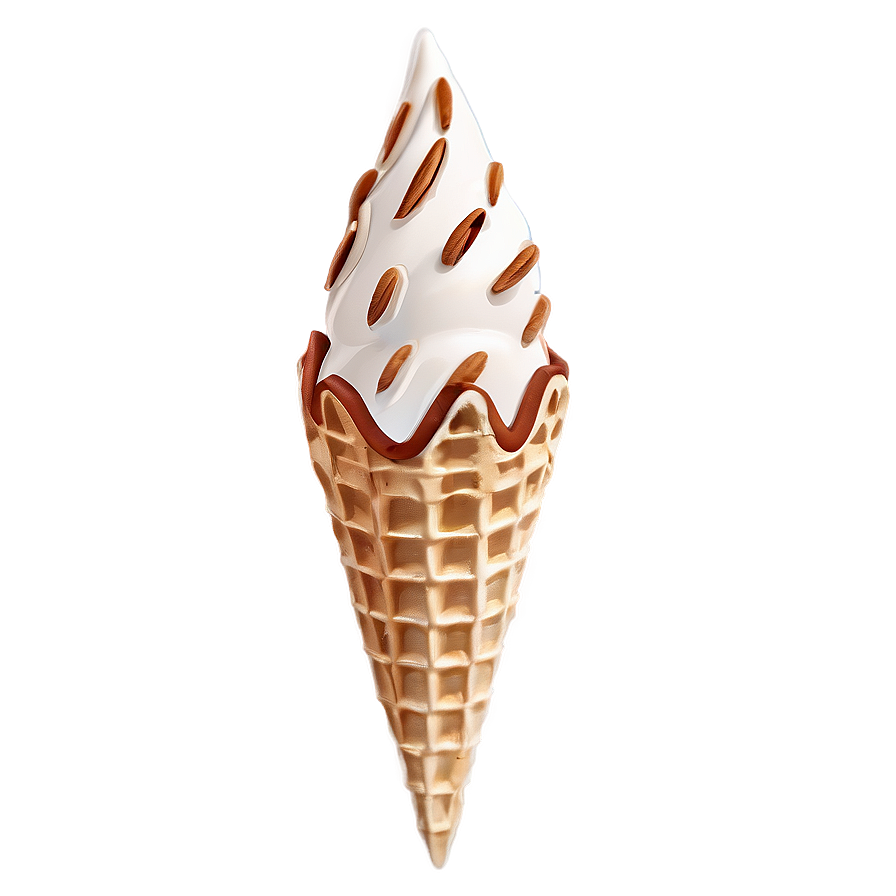 Almond Waffle Cone Png 06282024 PNG image