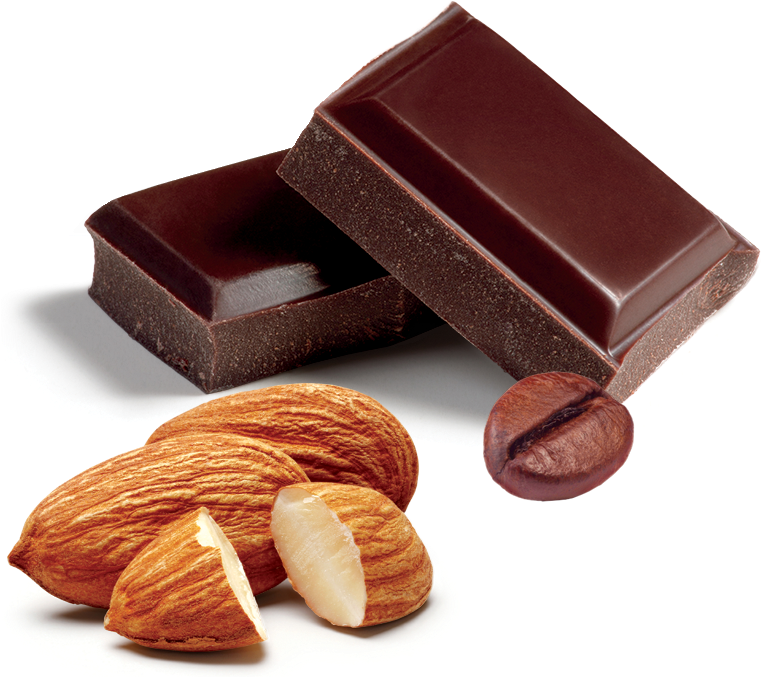 Almondand Coffee Flavored Chocolate PNG image