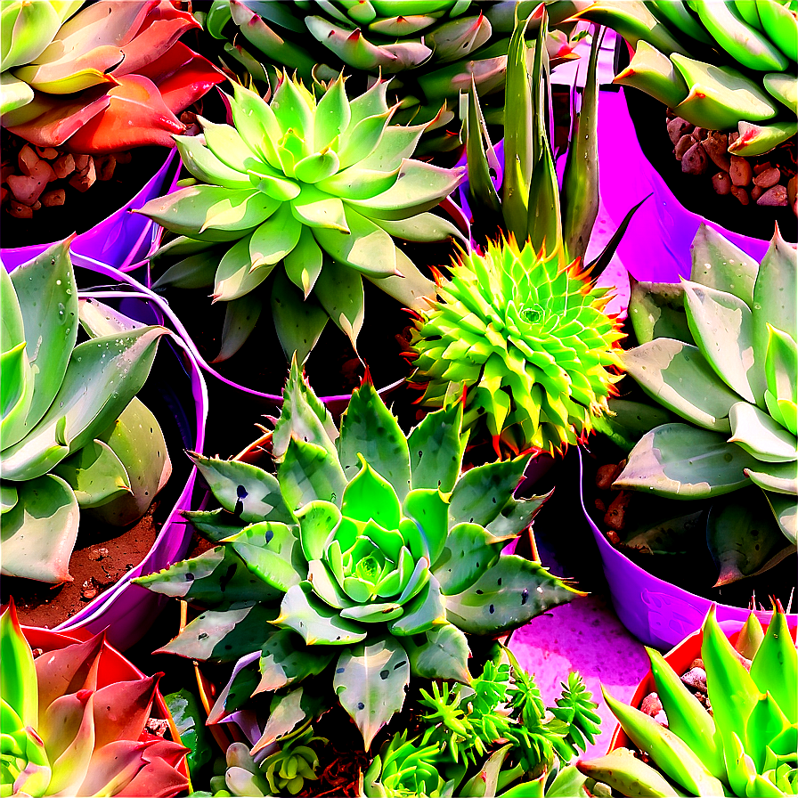 Aloe And Other Succulents Png Cjy44 PNG image