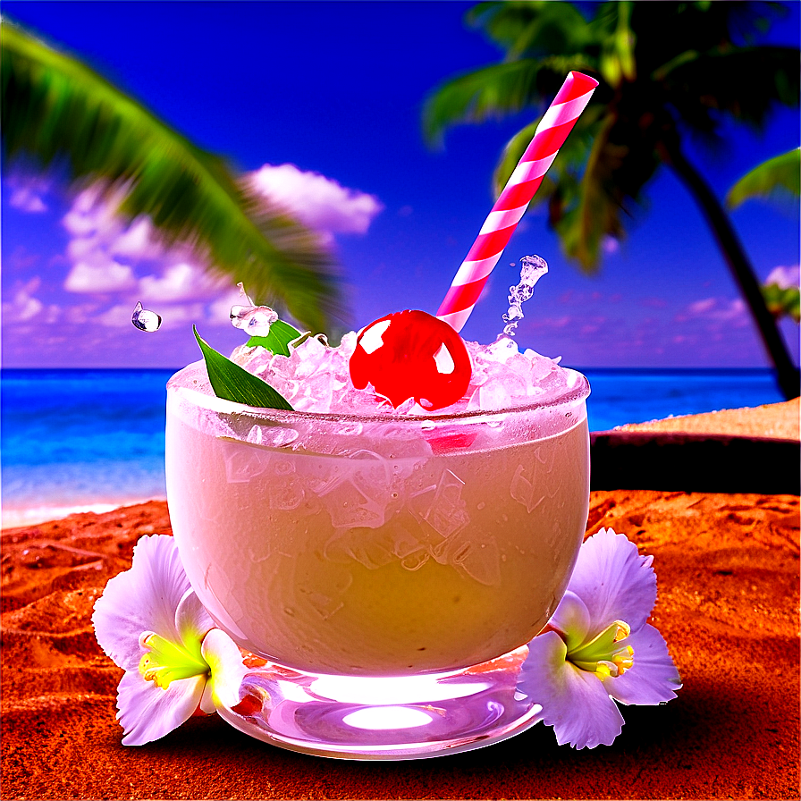 Aloha Coconut Cocktail Png Rdy PNG image