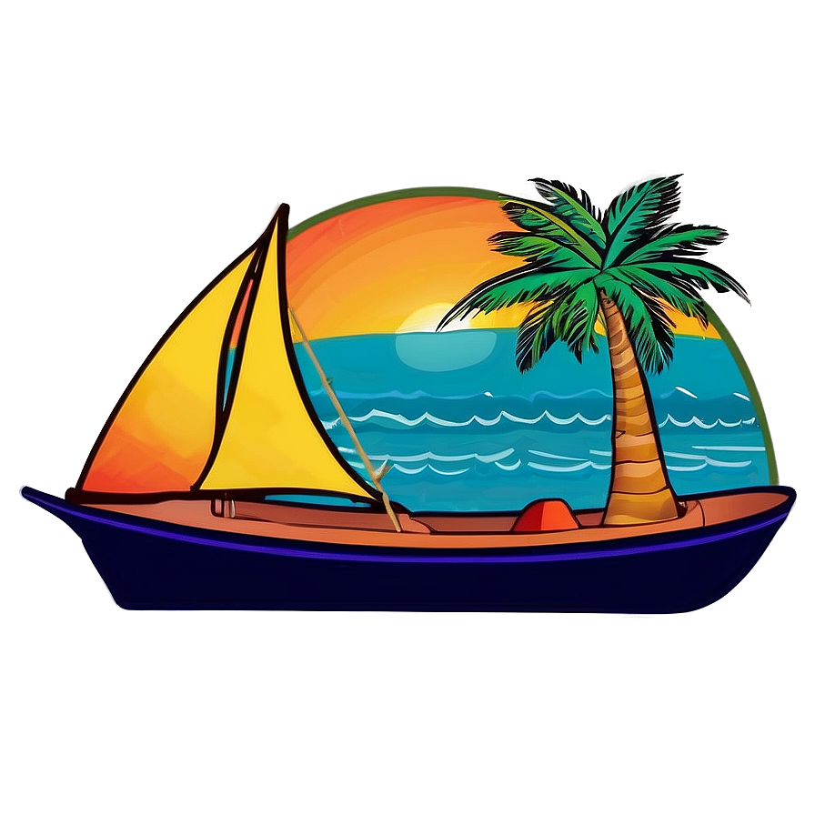 Aloha Sunset Sailboat Png 54 PNG image