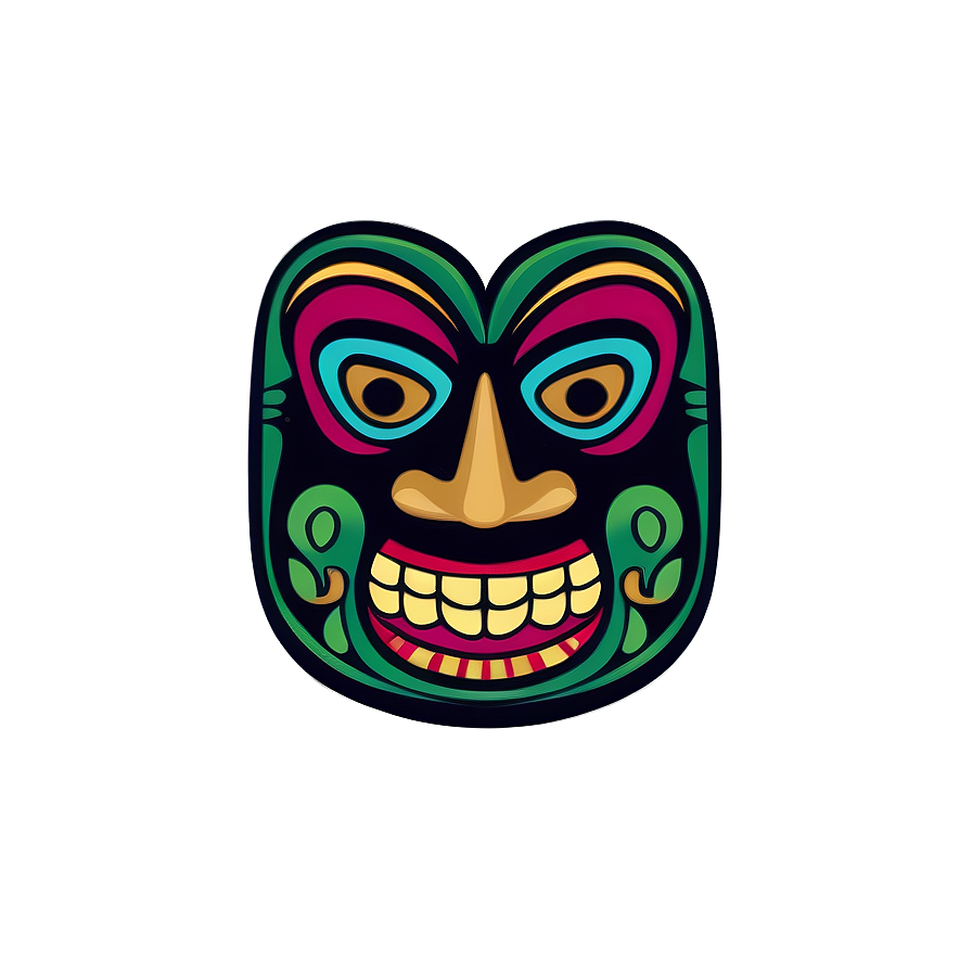 Aloha Tiki Mask Vector Png 06272024 PNG image