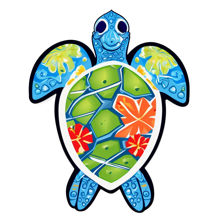 Aloha Turtle Graphic Png 12 PNG image