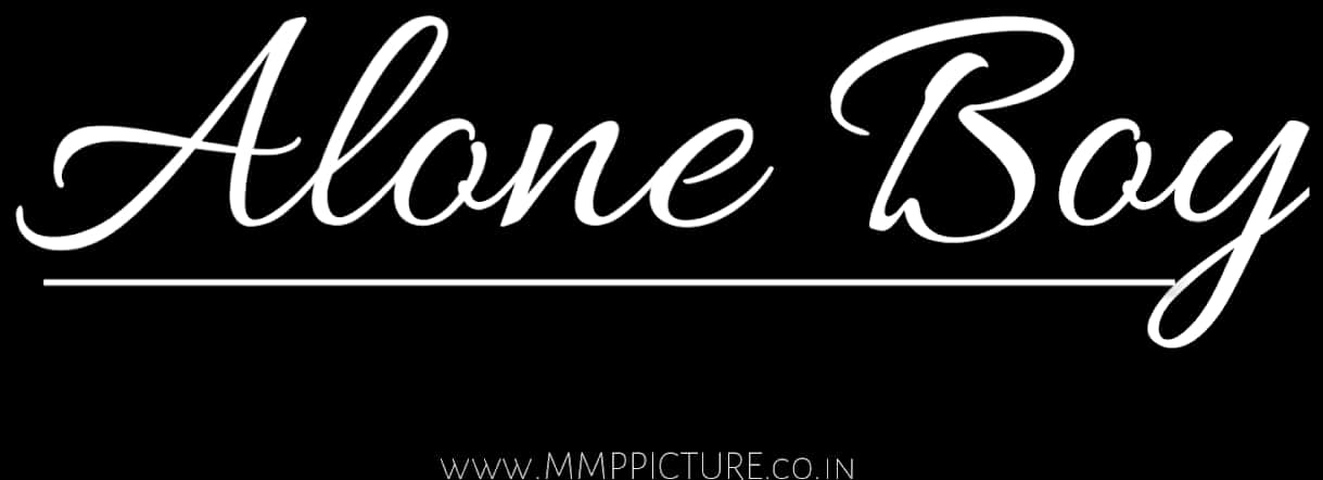 Alone Boy Stylish Text Banner PNG image