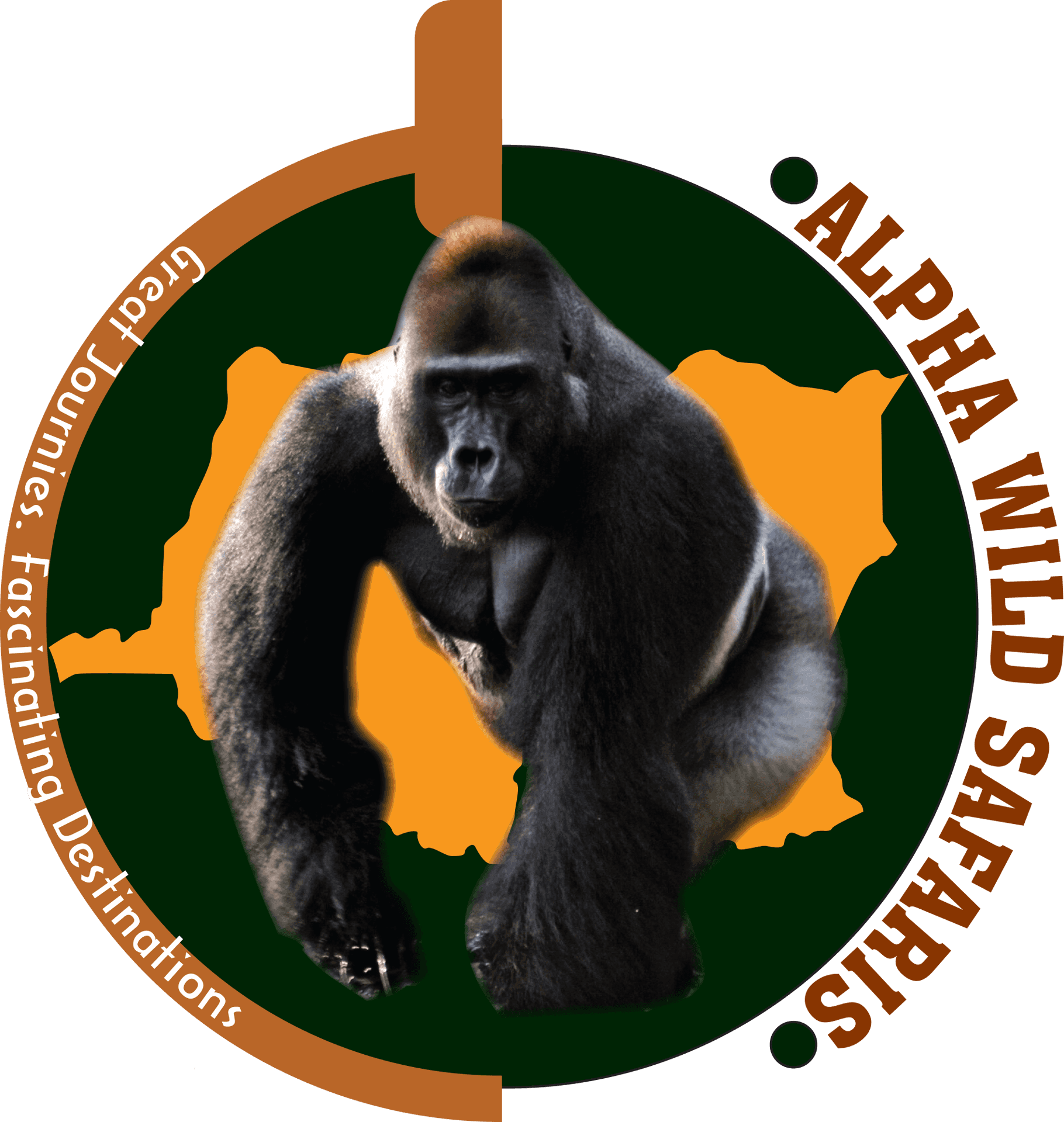 Alpha Gorilla Safari Graphic PNG image