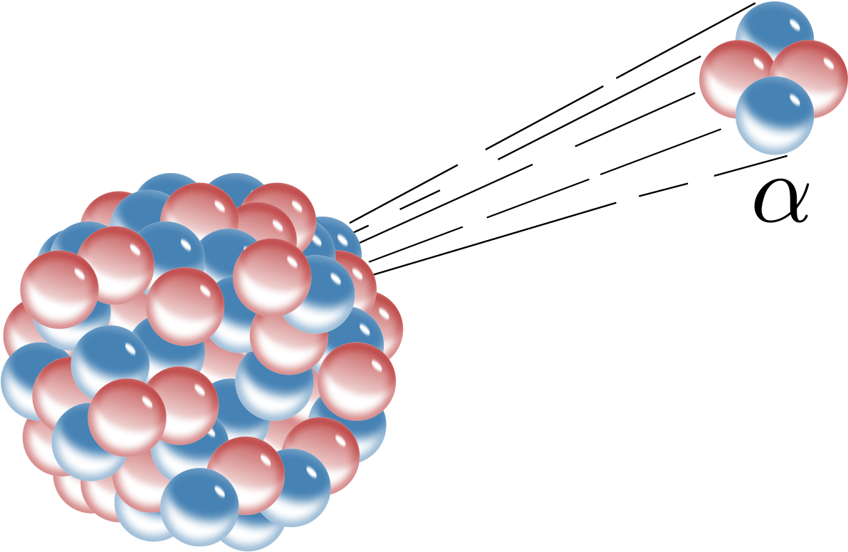 Alpha Particle Emission Illustration PNG image