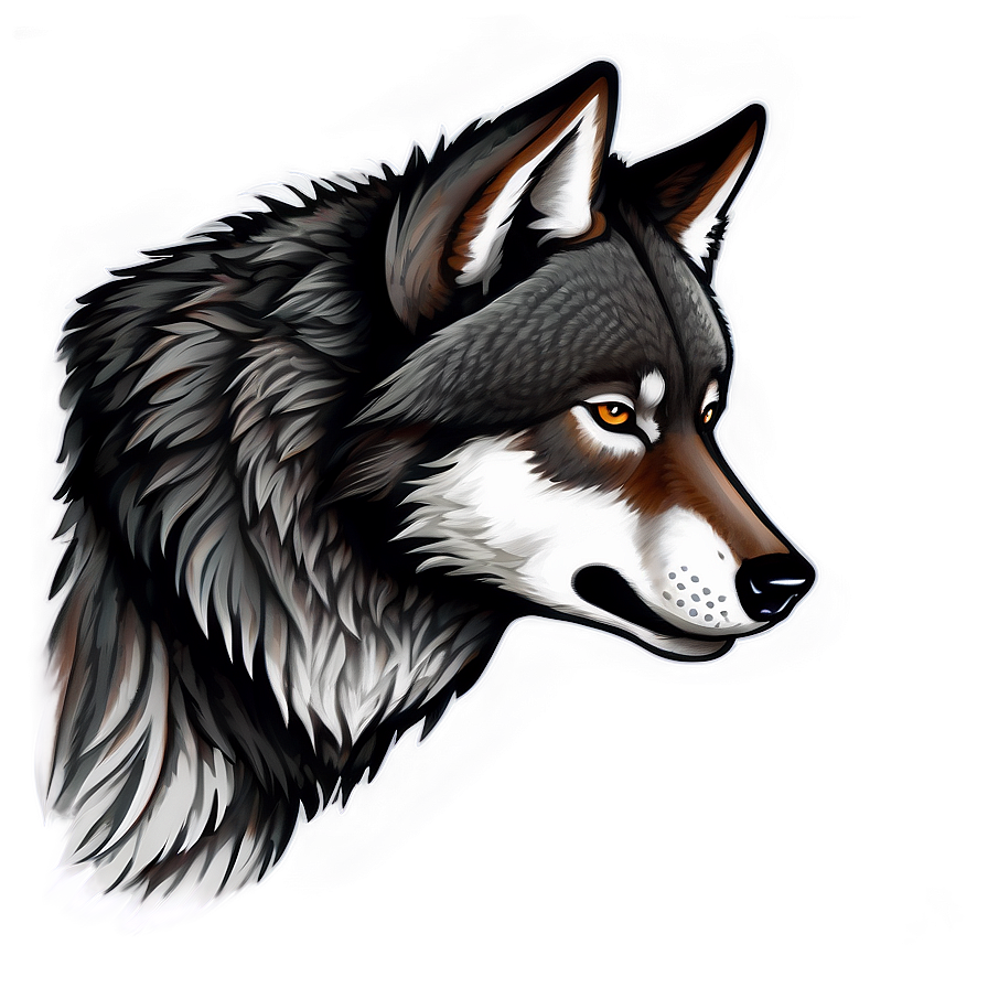 Alpha Wolf Illustration Png Xof PNG image