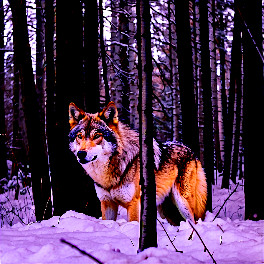 Alpha Wolf In Dark Woods Png 36 PNG image