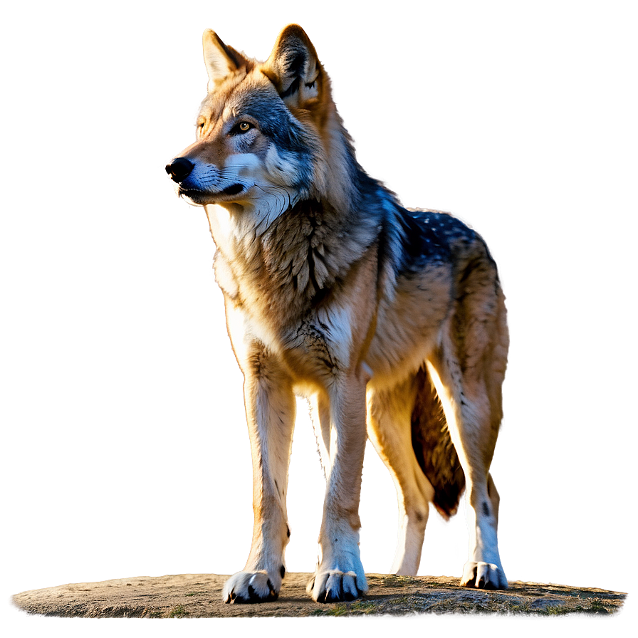 Alpha Wolf In Golden Light Png 53 PNG image