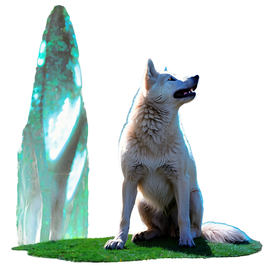 Alpha Wolf In Moonlight Png 06292024 PNG image