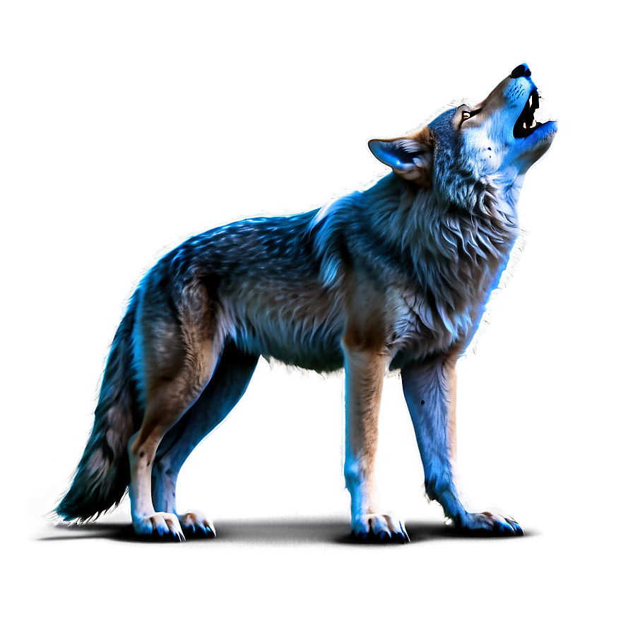 Alpha Wolf In Moonlight Png 06292024 PNG image