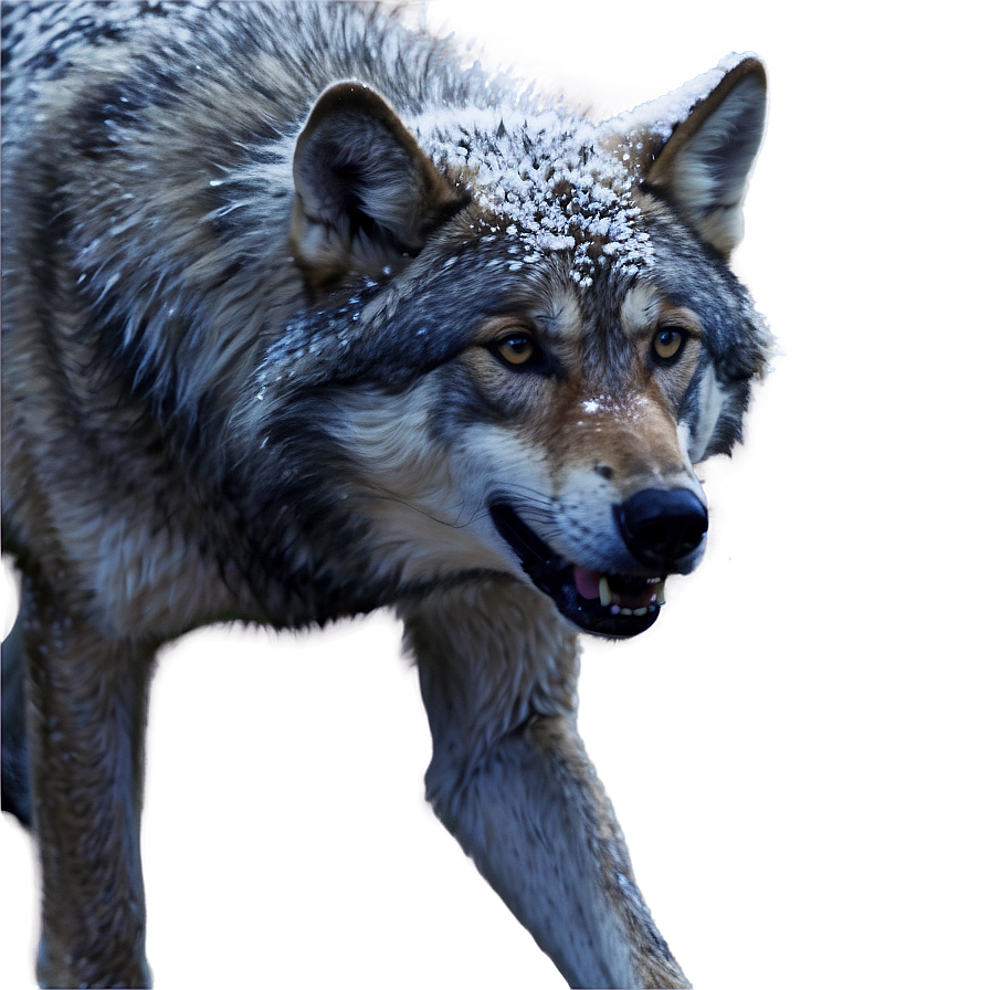 Alpha Wolf In Snowstorm Png 06292024 PNG image