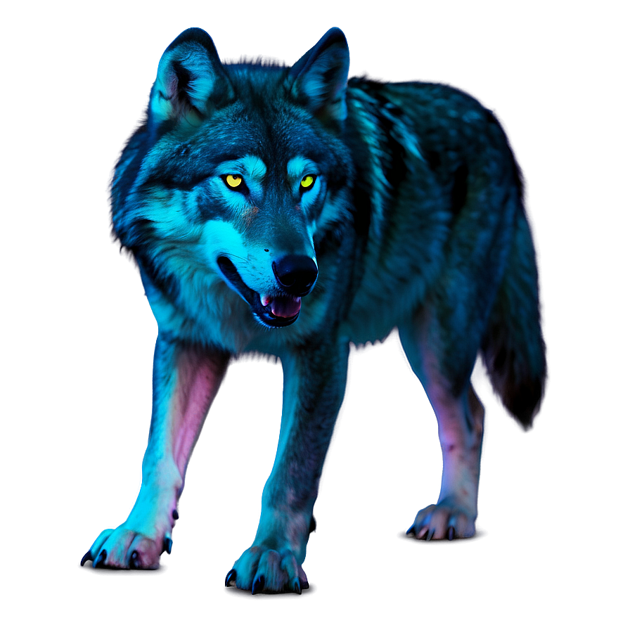 Alpha Wolf With Glowing Eyes Png 96 PNG image