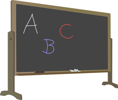 Alphabet A B C Chalkboard PNG image