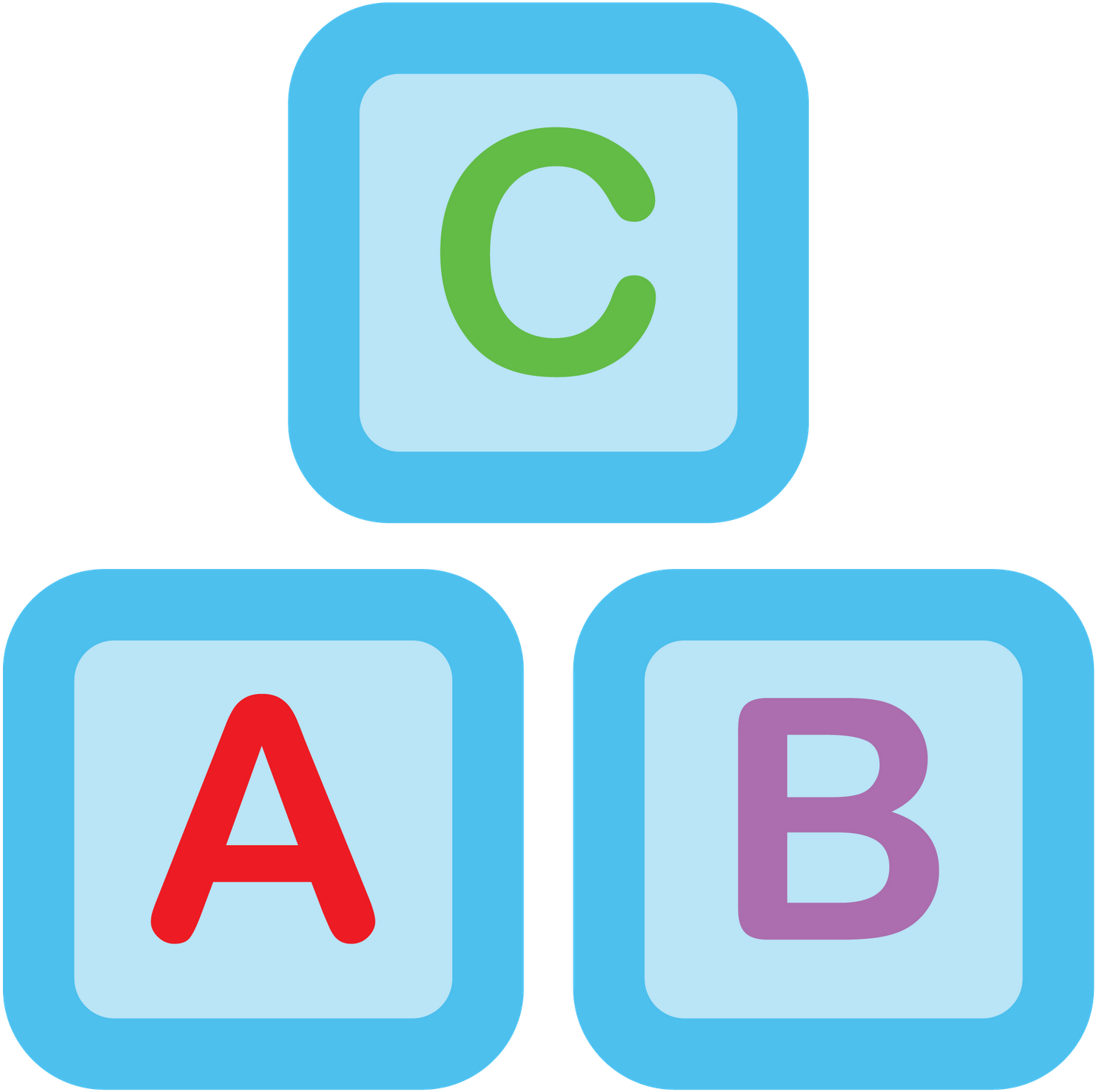 Alphabet Blocks A B C PNG image