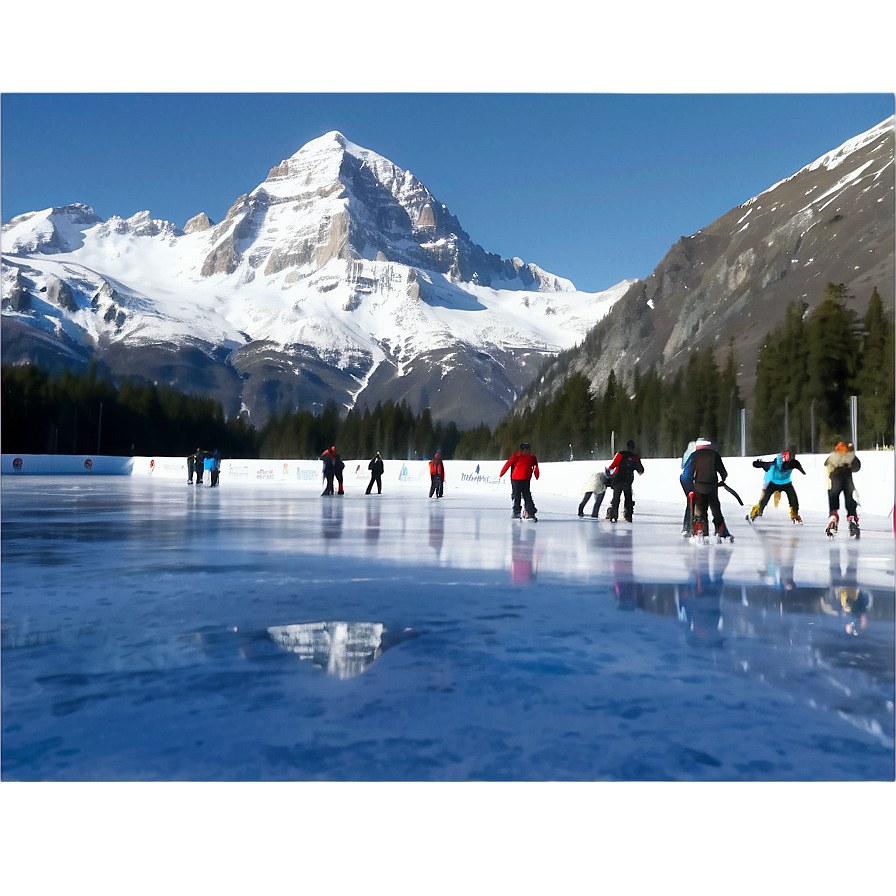 Alpine Ice Rink Mountain View Png 27 PNG image