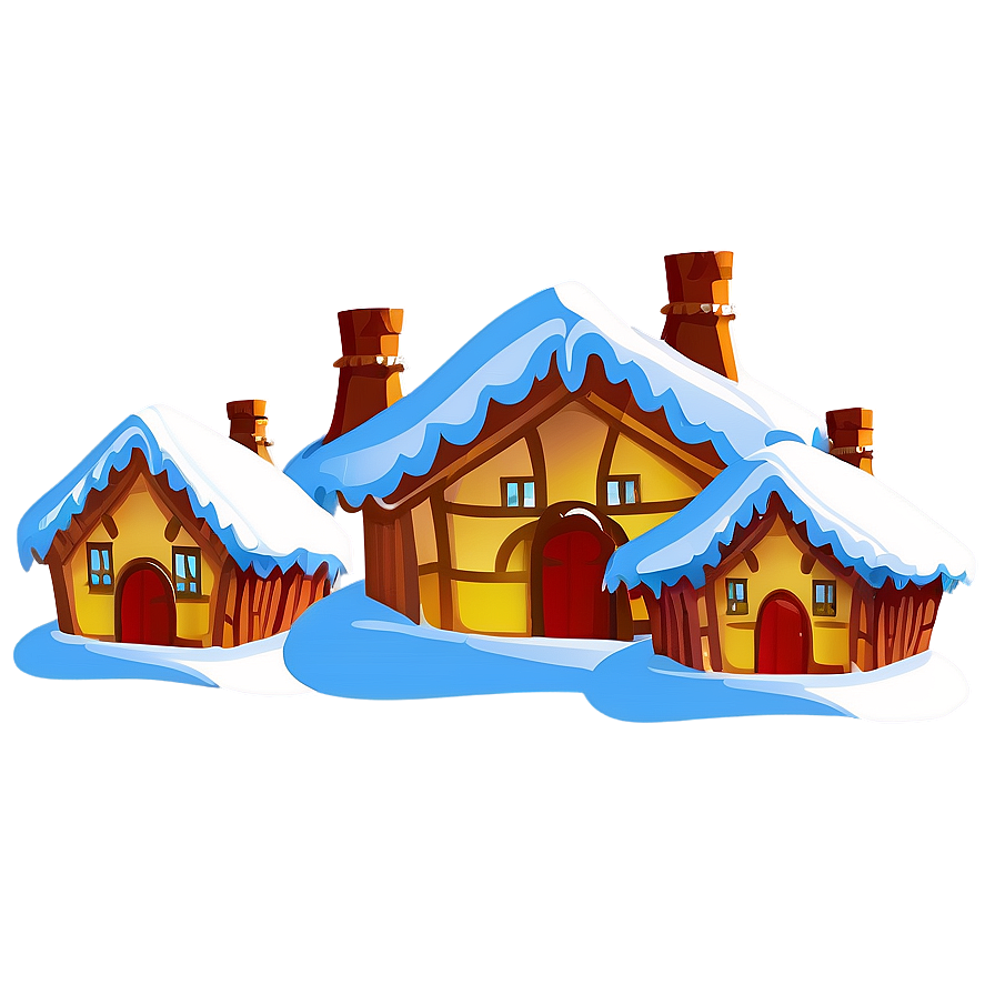 Alpine Snow Village Png Bkh PNG image