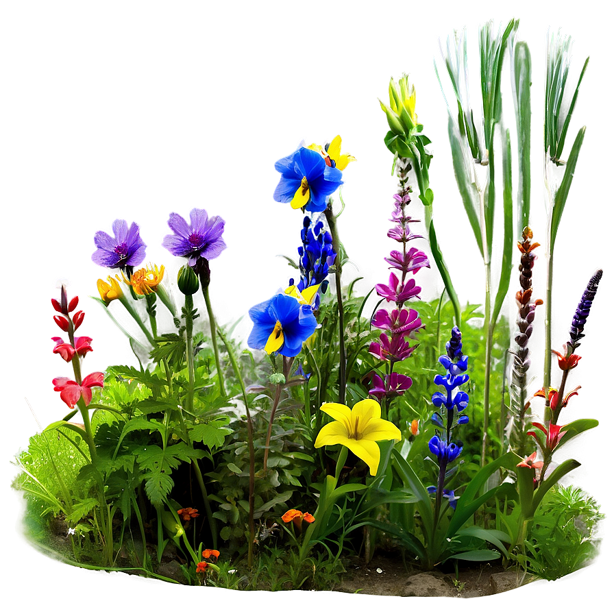 Alpine Wildflowers Panorama Png Rgd PNG image