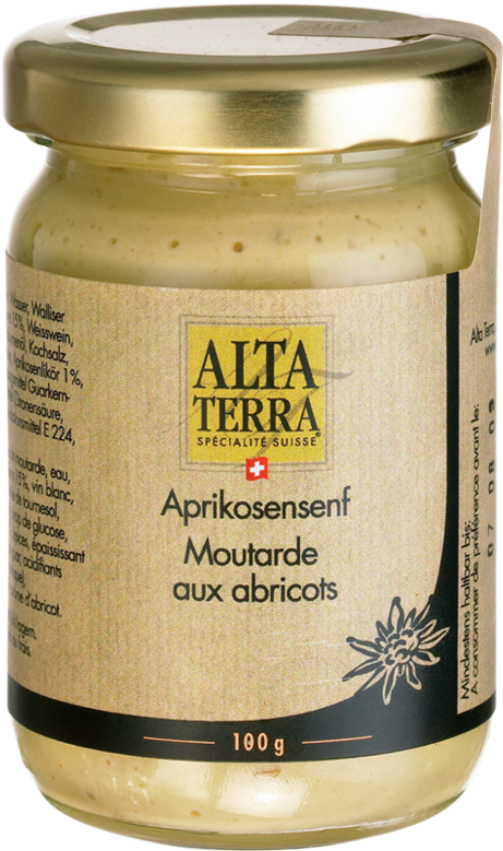 Alta Terra Apricot Mustard Jar PNG image