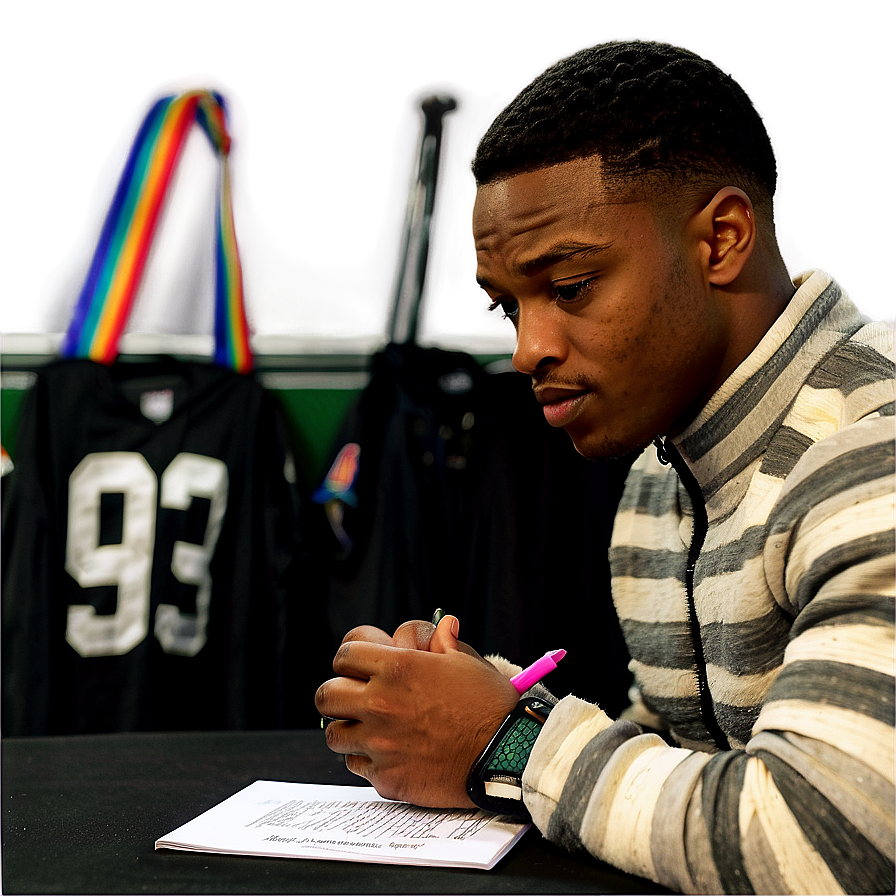 Amari Cooper Signing Autographs Png Gqj PNG image