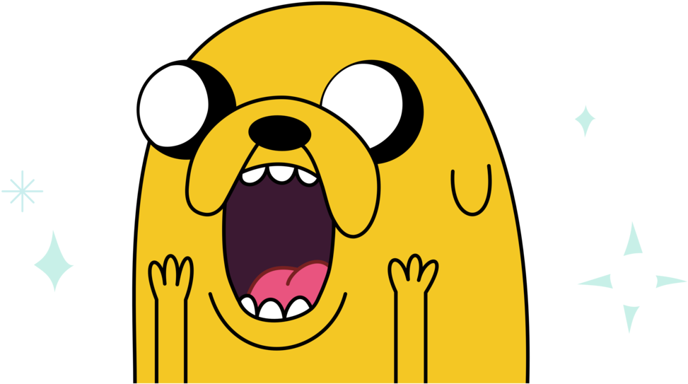 Amazed Yellow Cartoon Dog PNG image