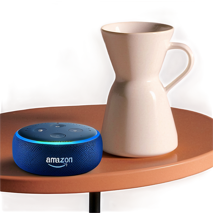 Amazon Echo Dot With Clock Twilight Blue Png Uig PNG image