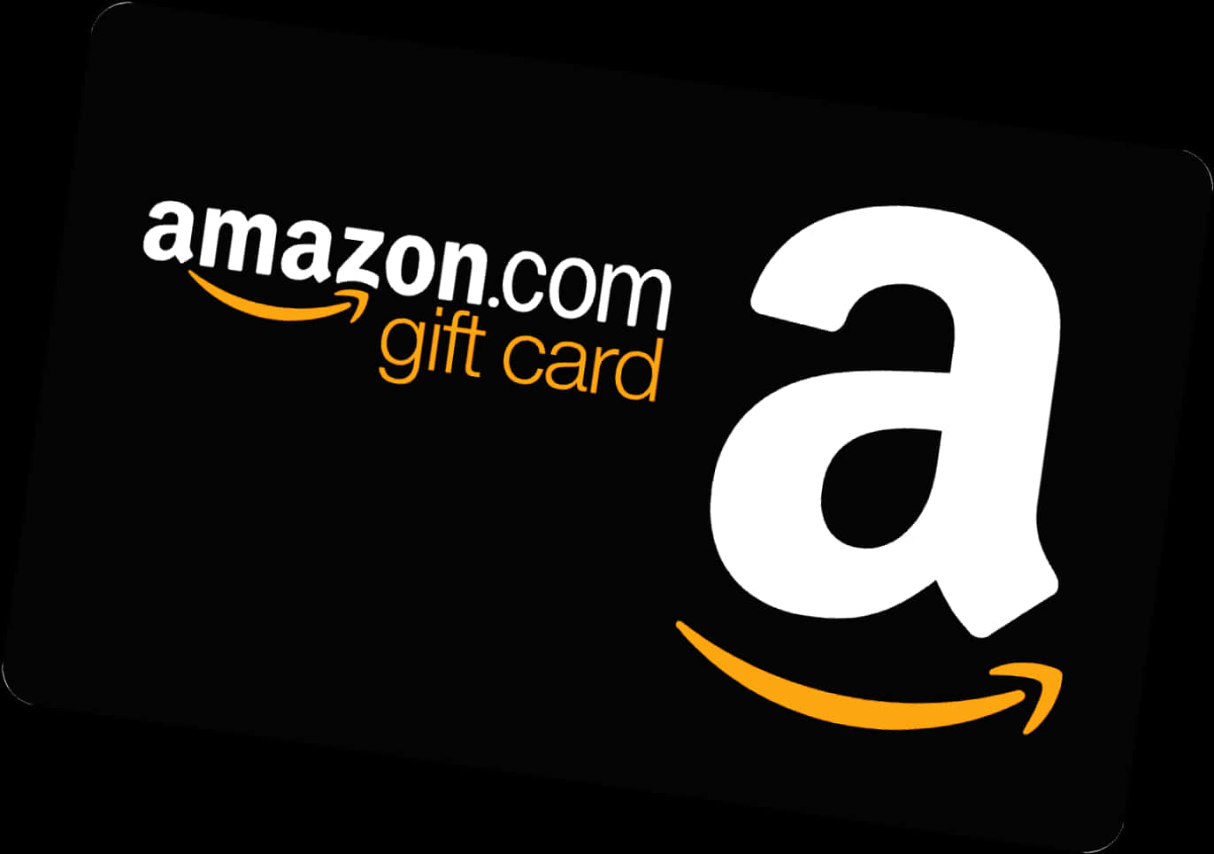 Amazon Gift Card Black Design PNG image