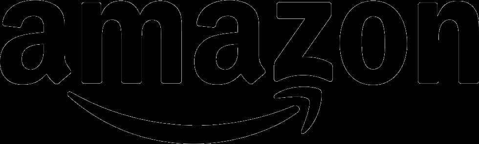 Amazon Logo Blackand White PNG image